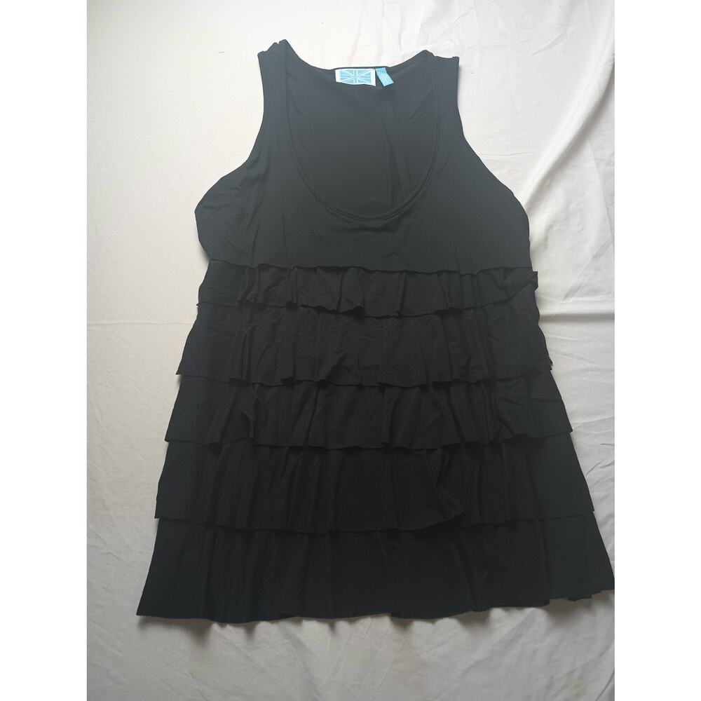 Survival‎ Women Black Tank Top Tiered Layered Size Small Career Office Business